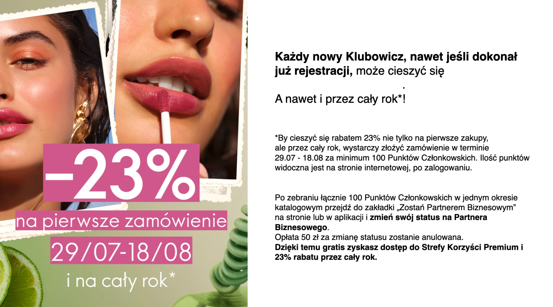 Rabat -23% na pierwsze zamówienie dla nowego Klubowicza