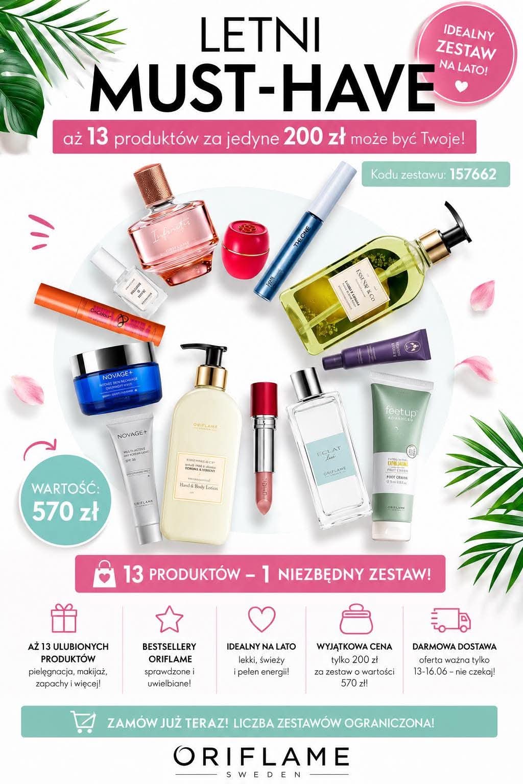 13 produktów Oriflame w zestawie Letni Must-Have
