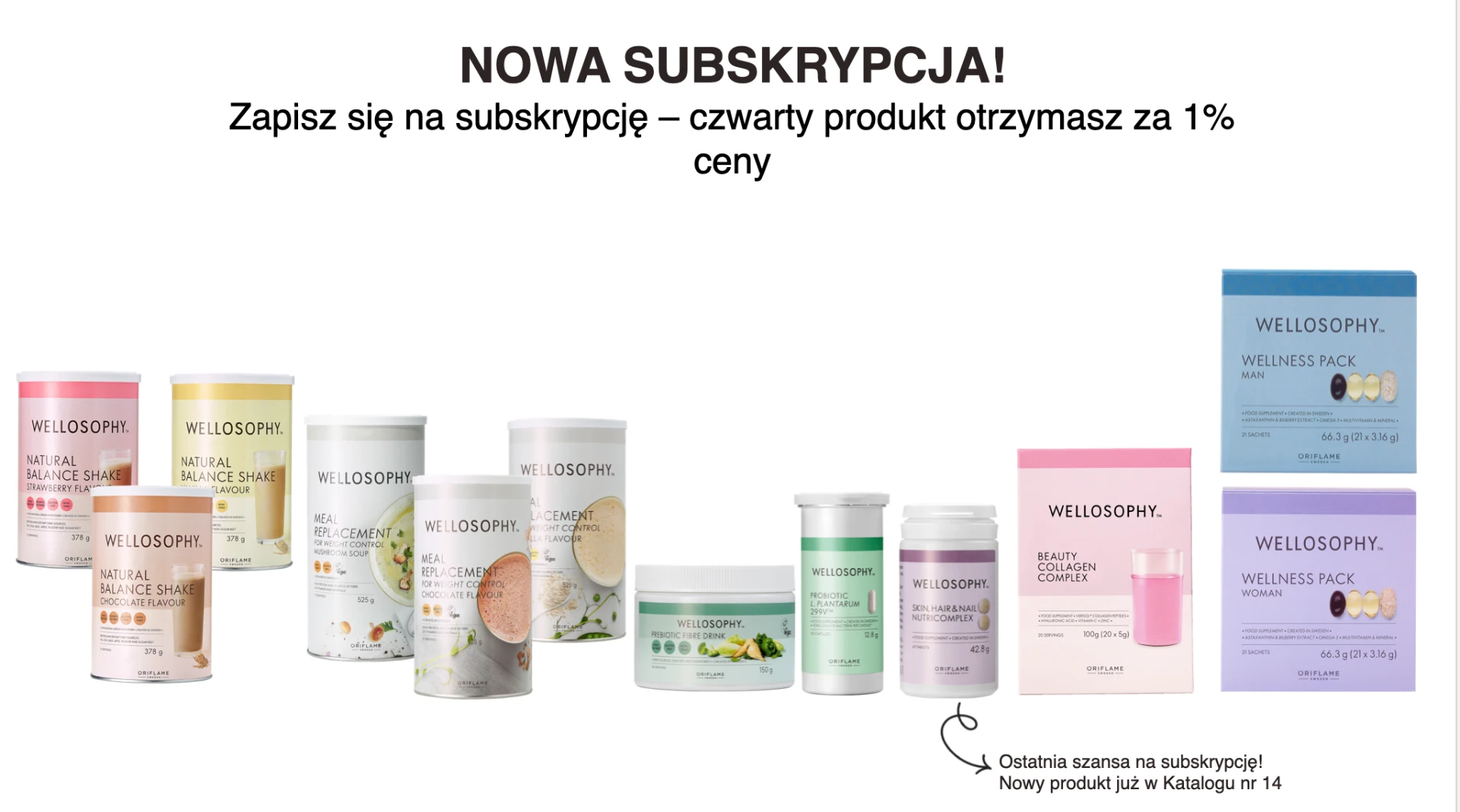 Subskrypcja Wellosophy — czwarty produkt za 1% ceny