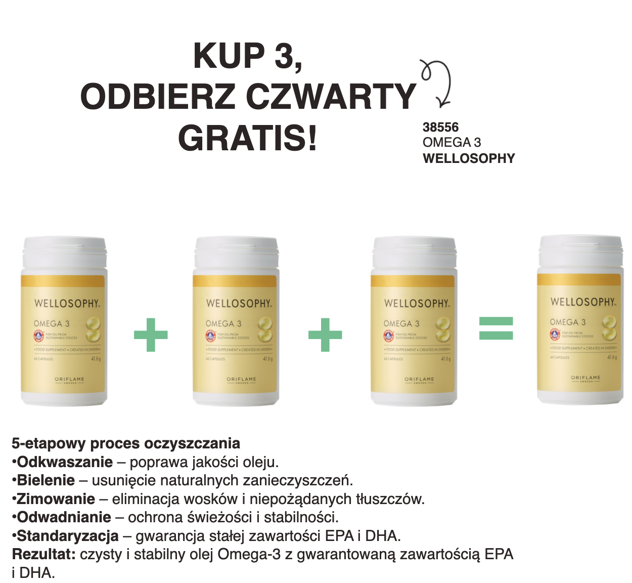 Wellosophy Omega 3 — kup 3, czwarty gratis (Partner)
