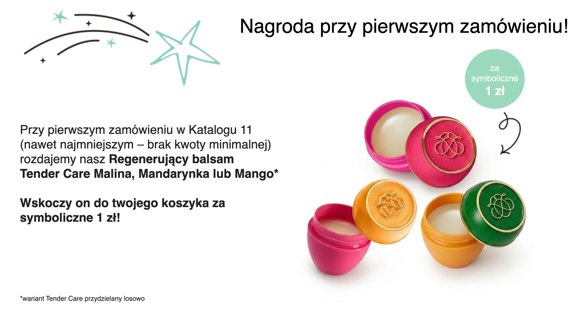 Regenerujący balsam Tender Care za 1 zł przy pierwszym zamówieniu