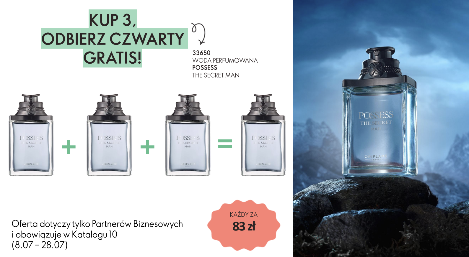 Possess The Secret Man — kup 3, odbierz czwarty gratis (83 zł/szt.)